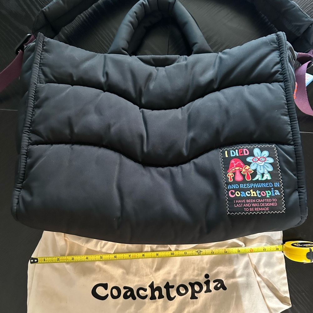 Coachtopia Puffer Tote Bag in Black